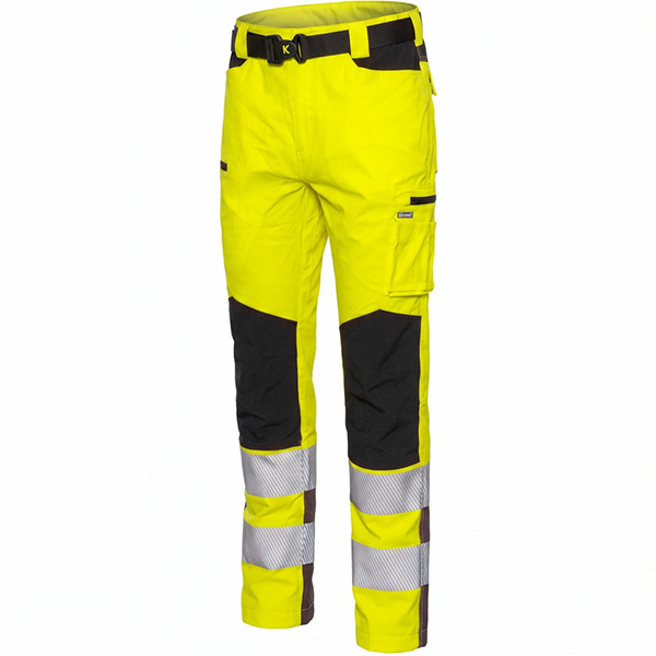 Issa Pantalone Alta visibilita' Light Giallo FLUO/NERO - ISSA LINE